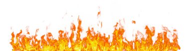 Fire flames isolated on white background. clipart