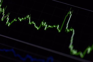 grafik üzerinde şamdan grafik odak boşluğu, İş ve finansal conc