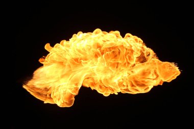 alevler siyah arkaplanda.