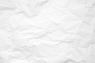 Temiz beyaz kağıt, kırışık, soyut arka plan.