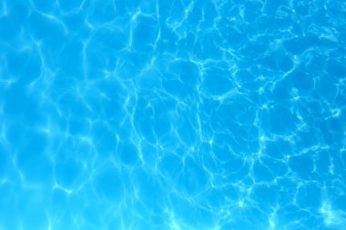Blue color water in swimming pool rippled water detail backgroun clipart