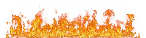 Beyaz arkaplanda yangın alevleri izole edildi