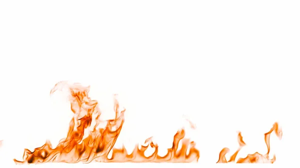 Fire flames isolated on white background. — Stock Photo, Image