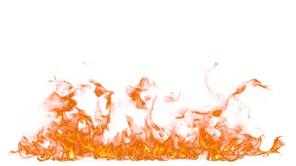 Chamas de fogo isoladas no fundo branco — Fotografia de Stock