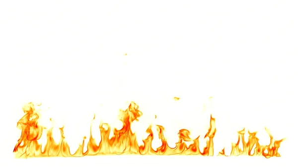Полум'я вогню ізольоване на білому тлі . — стокове фото