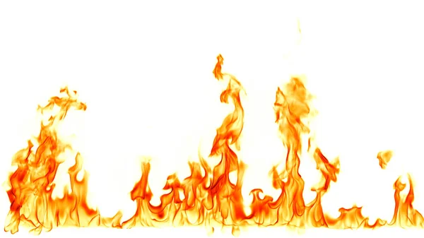 Fire flames isolated on white background. — Stock Photo, Image