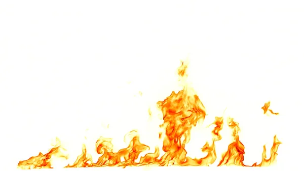 Полум'я вогню ізольоване на білому тлі . — стокове фото