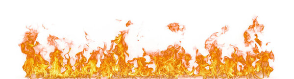 Огонь пламя изолированы на белом фоне.