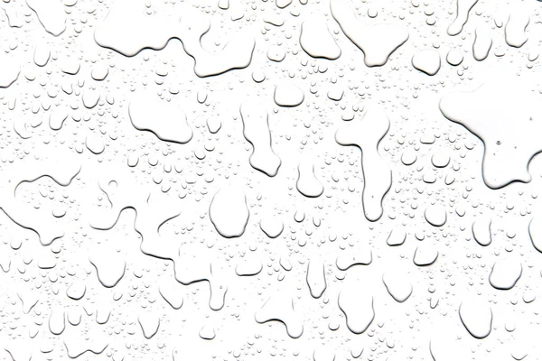 O conceito de gotas de água sobre um fundo branco — Fotografia de Stock