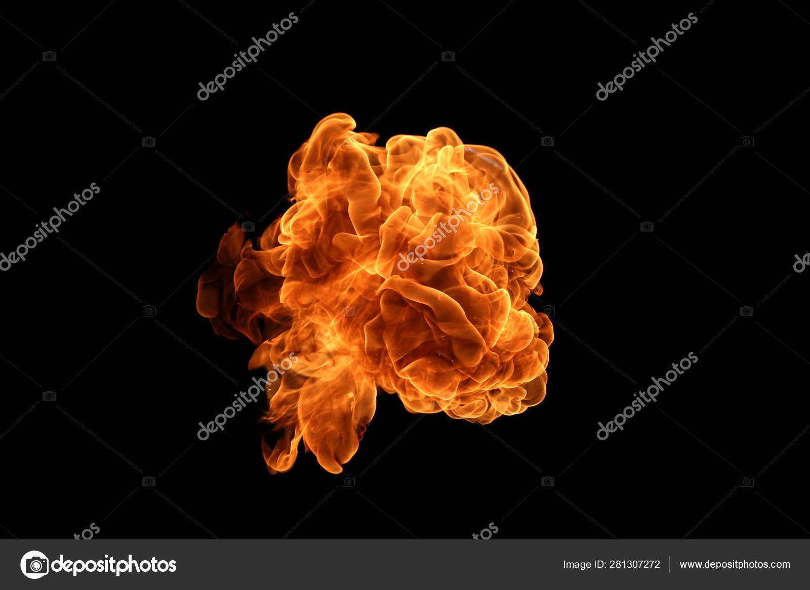 Chamas De Fogo No Fundo Preto Stock Photo C Prasongtakham 281307272