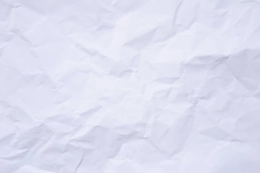 Temiz beyaz kağıt, kırışık, soyut arka plan.
