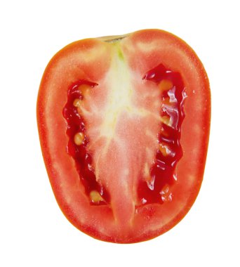 beyaz izole domates dilim