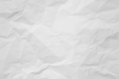 Temiz beyaz kağıt, kırışık, soyut arka plan.