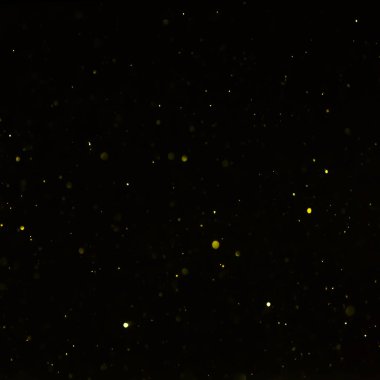 Siyah arkaplan ile soyut altın bokeh