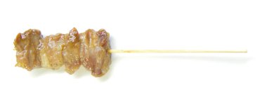 Beyaz arka plan üzerinde izole ızgara domuz 