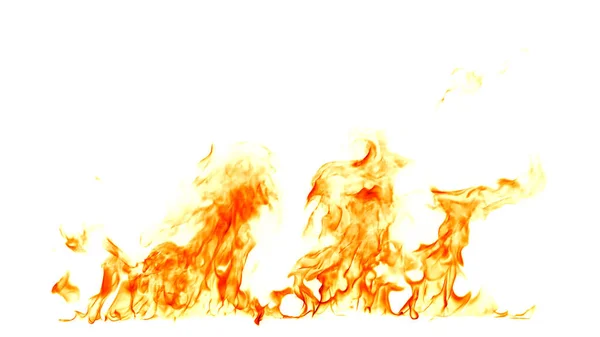 Fire flames isolated on white background. — Stock Photo, Image