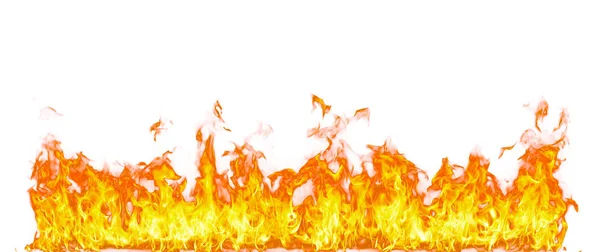 Fire flames isolated on white background. — Stock Photo, Image