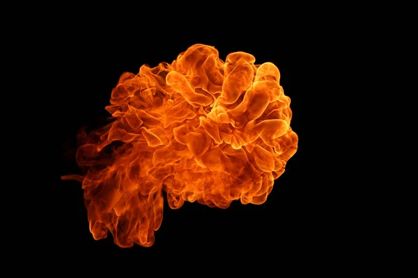 Llamas de fuego sobre fondo negro. — Foto de Stock