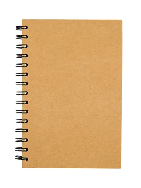 Brown Notebook Isolated on white background — Stock Photo, Image