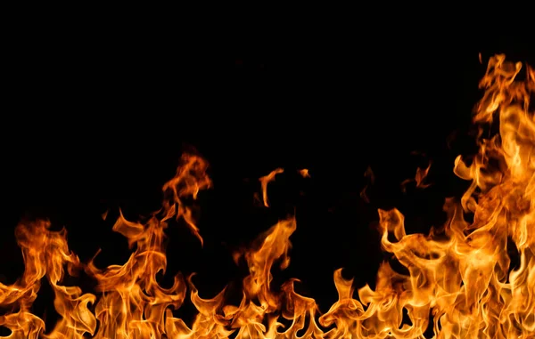 alevler siyah arkaplanda.