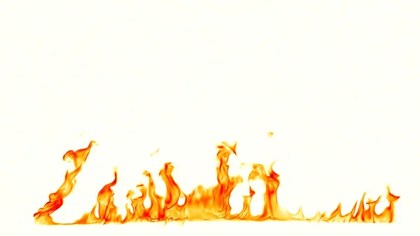 Fire flames isolated on white background. — Stock Photo, Image