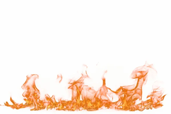 Fire flames isolated on white background — Stock Photo, Image