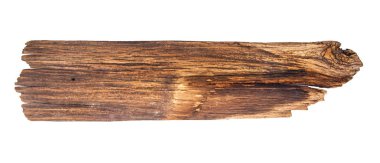 Beyaz arkaplanda boş bir tahta levhayı kapat