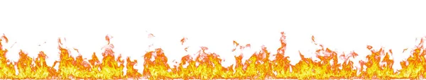 Ogień płomienie izolowane na białym tle. — Zdjęcie stockowe