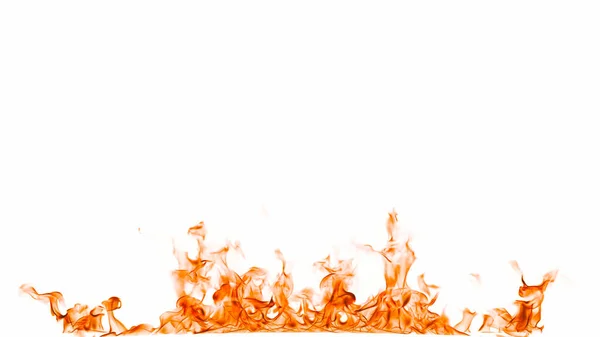 Fire flames isolated on white background. — Stock Photo, Image