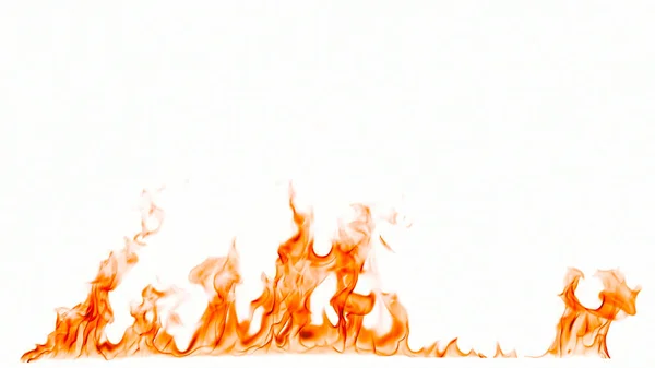 白地に隔離された炎 — ストック写真