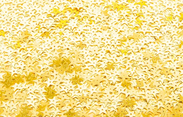 Крупный План Текстуры Золотого Фона Звезд — стоковое фото
