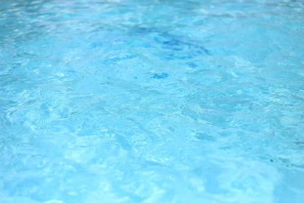 Blauwe Kleur Water Het Zwembad Rimpel Water Detail Achtergrond — Stockfoto