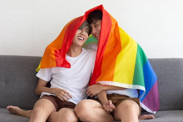 Gay Casais Jovem Meninos Ásia Homens Lgbt Conceitos — Fotografia de Stock