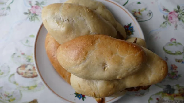 Pasteten Mit Kohl Großaufnahme — Stockfoto