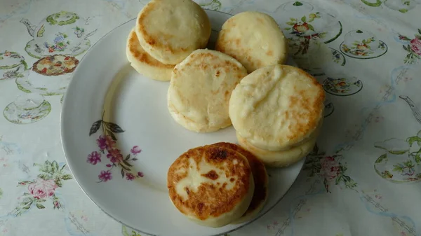 Tartas Queso Hechas Requesón — Foto de Stock