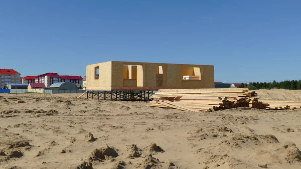 Rumah Buatan Sebelumnya Terbuat Dari Kayu Lapis Stok Foto