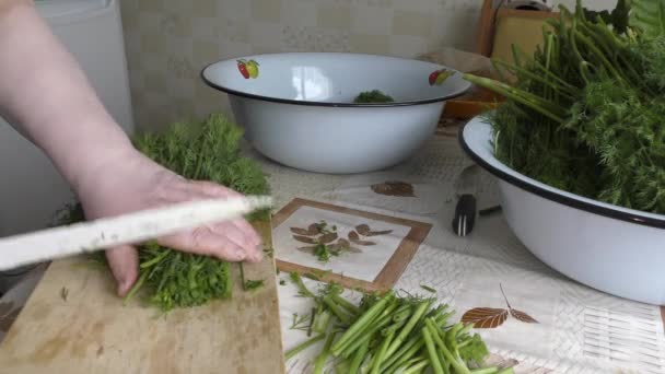 厨师用新鲜的猪油做准备 — 图库视频影像