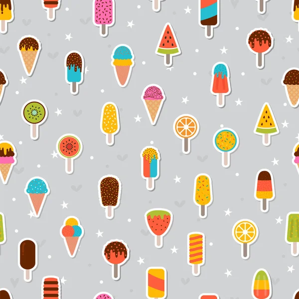 ไอศกร นอร อยแบบไร รอยต นหล งฤด อนท หวาน กระดาษห กเกอร — ภาพเวกเตอร์สต็อก