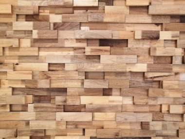 Reclaimed timber for a modern look.Reclaimed wood Wall Paneling texture background.Layered wood plank wall decoration. clipart