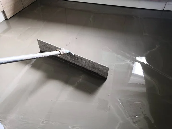 Béton Auto Nivelé Est Généralement Utilisé Pour Créer Une Surface — Photo