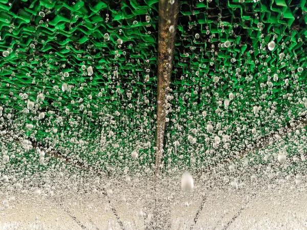 Water inside Cooling Tower. Water Sprayed Downward of Cooling Tower.Cooling Tower Basic Operation.