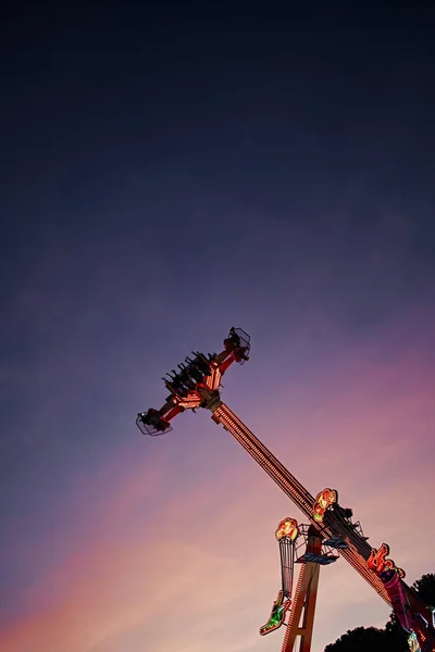 Kermisattractie Avond Begrip Plezier — Stockfoto