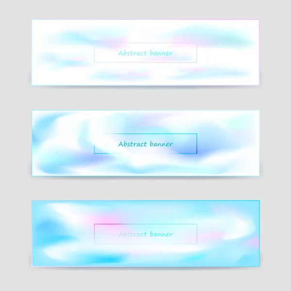 Suluboya soyut yatay afiş seti