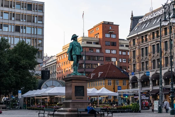 Oslo Norveç Eylül 2019 Norveç Kralı Hıristiyan Heykeli Oslo Nun — Stok fotoğraf