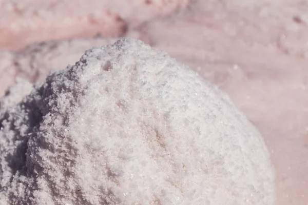 Pinkfarbener Salzstrauß Großaufnahme Der Ufer Des Salzsees Leuchtet Kurerholung Auf — Stockfoto