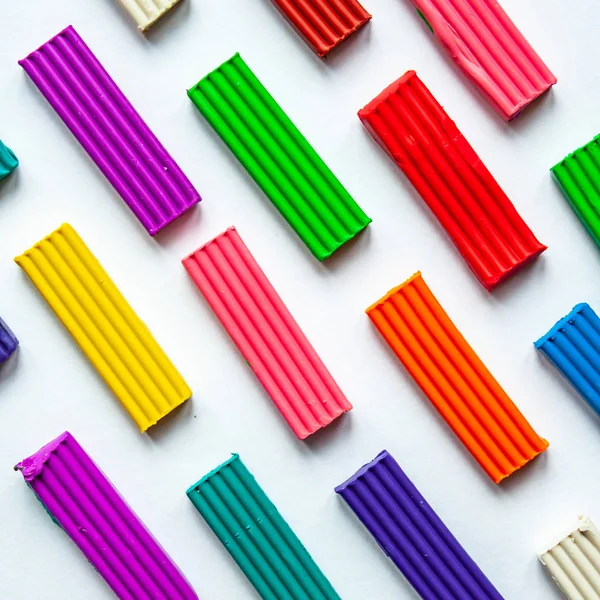 Çok renkli plastik. Desen. Meydanı. Üstte görüntü