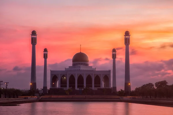 Mesquita Centreal Songkhla Após Pôr Sol Fotografias De Stock Royalty-Free