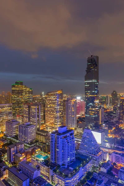 Cityscape Άποψη Του Bangkok Σύγχρονο Κτίριο Επιχειρήσεων Γραφείο Στην Επιχειρηματική — Φωτογραφία Αρχείου