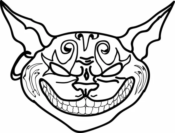 grafik gülümseyen korku kedi neşeli vektör