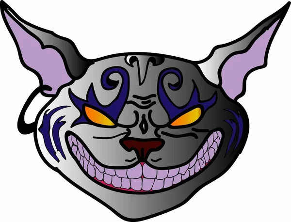 grafik gülümseyen korku kedi neşeli vektör